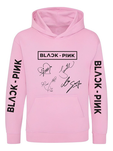 Polerón Black Pink Firmas Koreano Rosa K-pop Grafimax