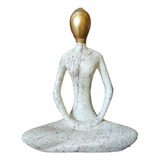 Escultura Yoga Figura 20x14x8 Cm Deco Meditacion Reiki