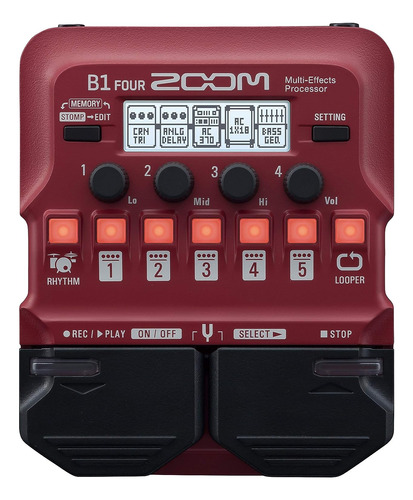 Pedal Procesador Multiefectos Zoom B1 De Cuatro Bajos, Con M