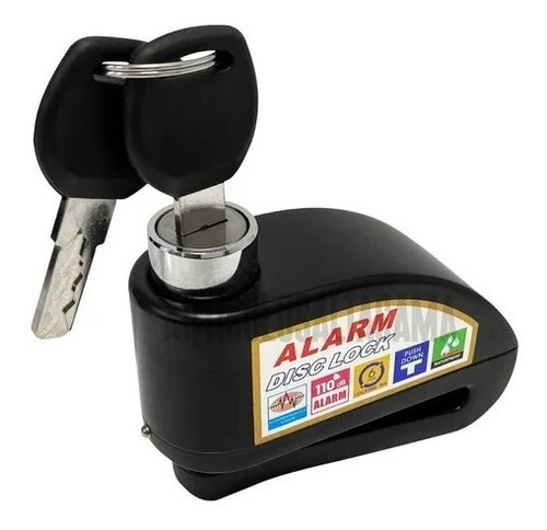 Candado Freno De Disco Con Alarma Para Moto O Bicicleta Inox