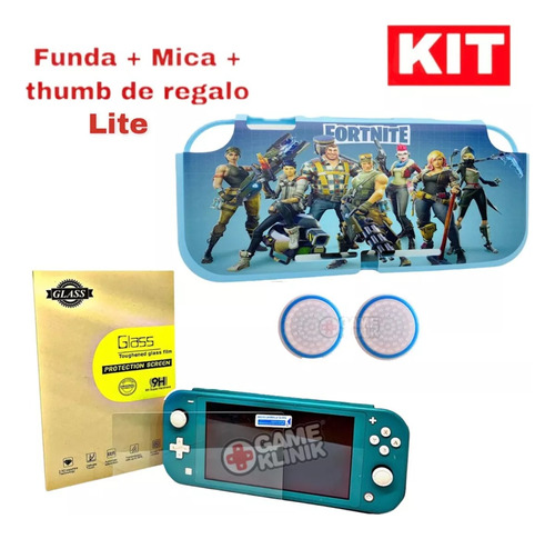 Kit Nintendo Switch Lite Case Protector + Mica Fornite 03