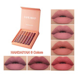 Handaiyan Lip Gloss Matte Longa Duração 6 Cor