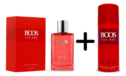 Combo Boos Red For Men Perfume + Deo