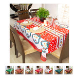 Toalha De Mesa Estampas Natal Quadrada Oxford 4 Cadeiras Top