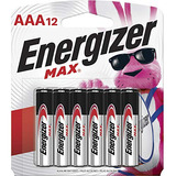 Pilas Energizer Aaa, Alcalinas Max Triple A, 12 Unidades