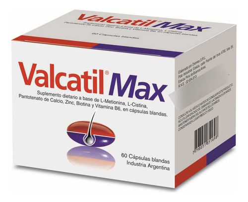 Valcatil Max Blandas Para La Caída Del Cabello 60 Caps