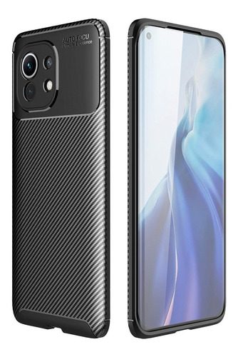 Funda Slim Tpu Acabado Tipo Fibra De Carbono Xiaomi Mi 11 5g