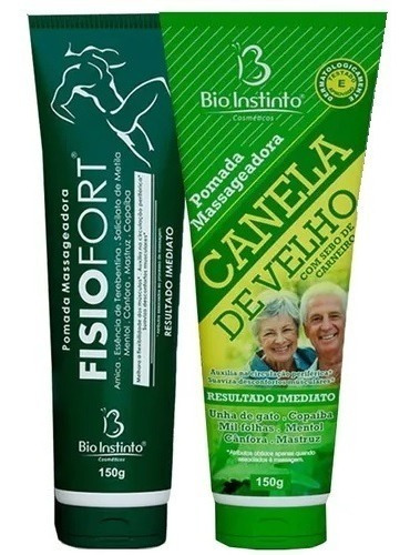 Kit Pomada Fisiofort Verde E Canela De Velho - Bio Instinto