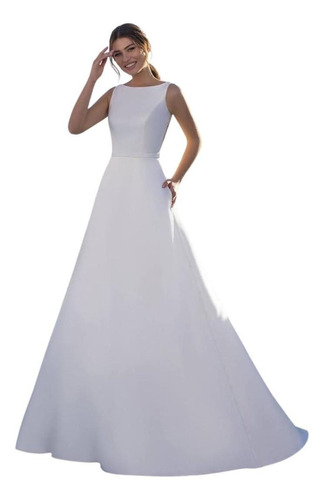 Vestido De Noiva Com Renda Modelo Malu Longo Impecável