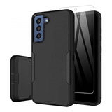 Funda Para Galaxy S21 Fe 5g  + Vidrio Negro