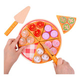 Juguete Set De Pizza De Madera Montessori Juego Didáctico