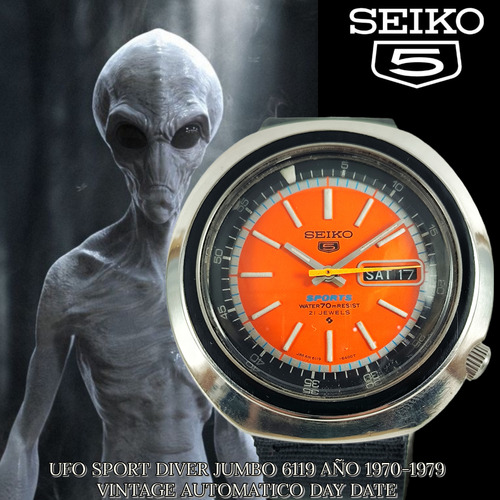 Seiko 5 Sport Ufo Day Date 6119 Año 1970