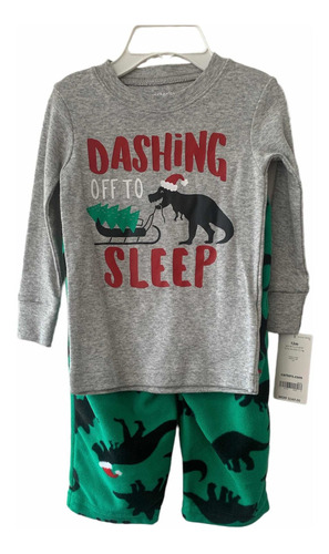 Pijama De 2 Piezas De Dinosaurio Navidad Carters