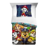 Colcha Paw Patrol Individual Y Reversible Con Funda Almohada