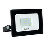 Reflector Proyector Led 10w Bajo Consumo Exterior Jardin Color De La Carcasa Negro Color De La Luz Frio (6500ºk)