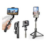 Estabilizador Gimbal Celular Bt Control Remoto Con Luz Led