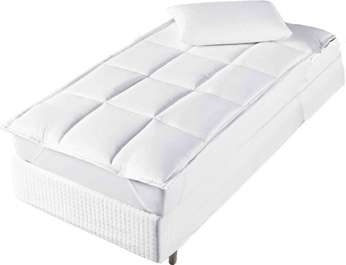 Pillow Top Protetora De Colchão Solteiro Branco
