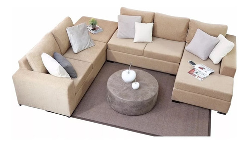 Sillon Sofa Esquinero Versatil Premium Pana Fullconfort