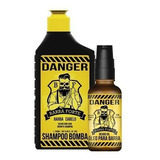 Combo Danger Shampoo + Óleo Aceite Barba Cabello Barba Forte