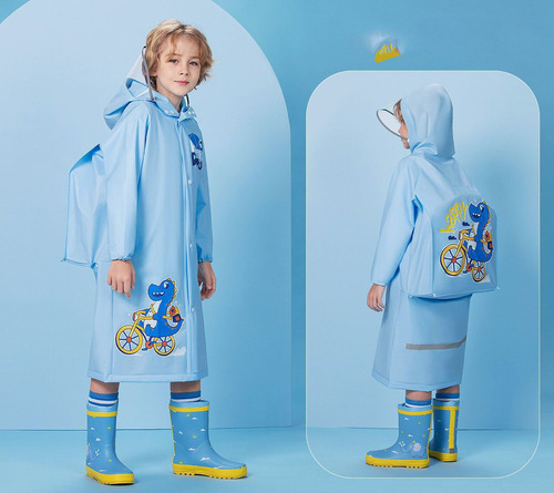 Chubasquero Transpirable Impermeable Con Dibujos Para Niños