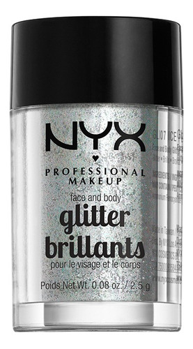 Glitter Para Rostro Y Cuerpo Nyx Professional Makeup 2.5g Tono Del Maquillaje Ice