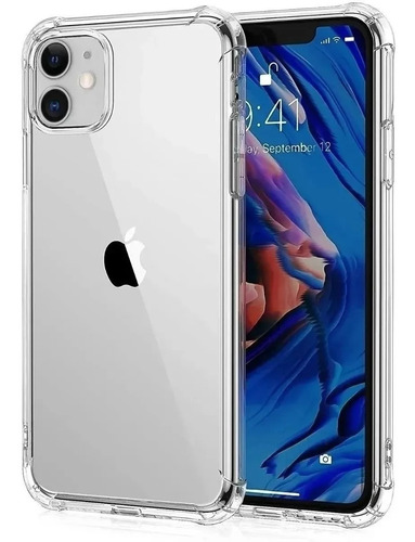 Funda Tpu Para iPhone 11 Transparente  + Vidrio Templado 9d