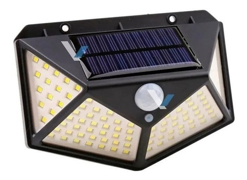 Lampara Solar 100 Leds Uso Exterior 3 Modos Funcionamiento. Color Black
