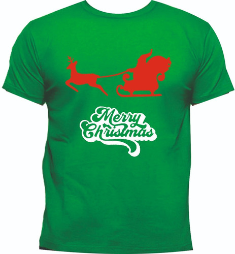 Camisetas Navidad Trineo Merry Christmas Navideño Mii