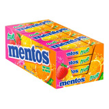 Cx Bala Mastigavel Mentos 12p Fruit Frutas Sortidas Slim Box