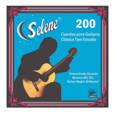 Juego De Cuerdas Guitarra Nylon Negro Selene 200 80-20