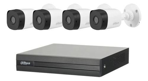 Kit Seguridad Dahua Cctv Dvr 4ch Hd + 4 Camara Infrar +disco