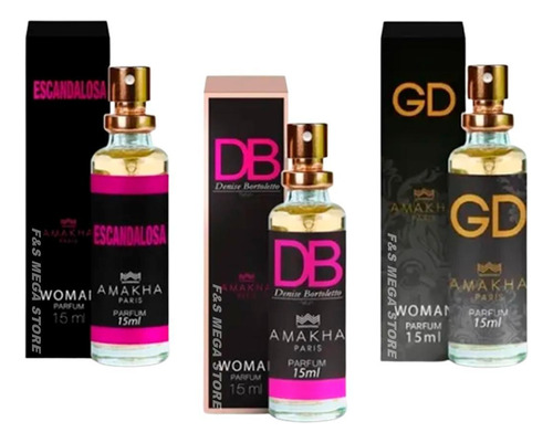 Kit 3 Perfume Feminino Amakha Paris Db Escandalosa Gd 15ml