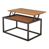 Mesa Ratona Elevable Estilo Industrial Hierro Madera