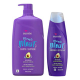 Kit Aussie Moist Abacate 778ml-360ml Condicionador E Shampoo