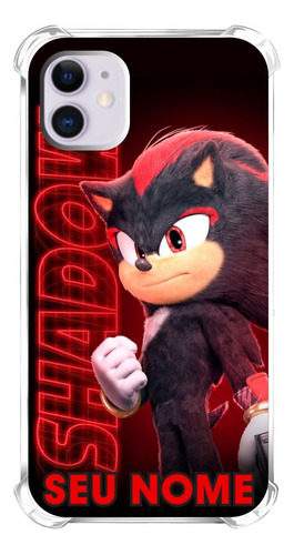 Capa Capinha Personalizada Com Nome Sonic Shadow Logo