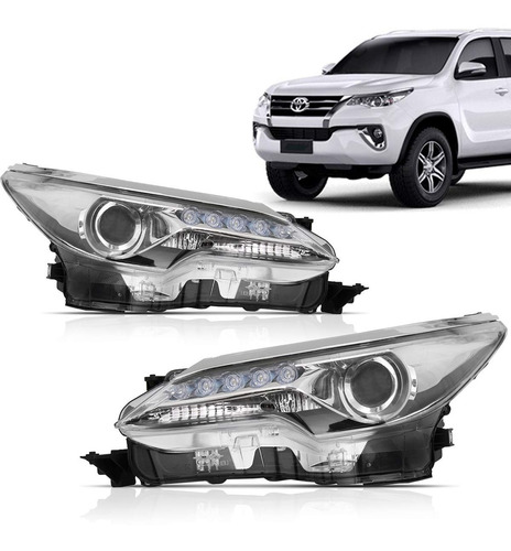 Farol Hilux Sw4 2016 2017 2018 19 2020 Com Led Projetor