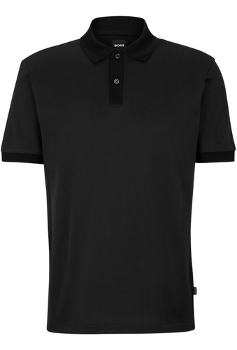 Polo Boss Para Hombre De Algodón Estructurado Con Acabado