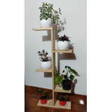 Estante Para Plantas Flores Suculentas Decoración En Madera