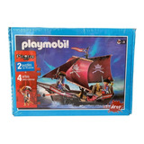 Rompecabezas Puzzle Playmobil Barco Pirata 2 X 48 Piezas