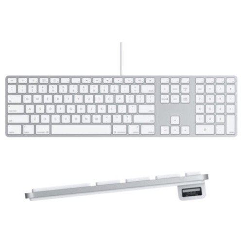 Lote Teclado Usb Mac Apple Keyboard Numérico A1243 Mb110 Off