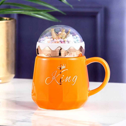 Taza De Ceramica Diseño Corona King 450ml