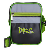 Shoulder Bag Dks Preto E Verde Refletiva Alça Ajustável 