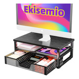 Ekisemio Soporte Elevador De Madera Para Monitor De 2 Nivele