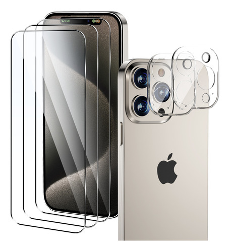 5 Piezas Mica Transparente Cristal Templado Para iPhone