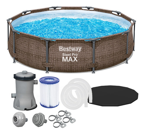 Piscina Estrutural 4678l Deluxe Filtro 110/220v Capa Bestway