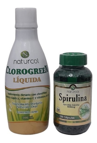 Spirulina + Clorofila Naturcol - mL a $76