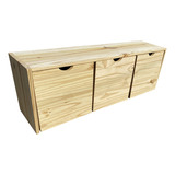 Juguetero Organizador Baul 120x40 Cubo Madera Ruedas Asiento