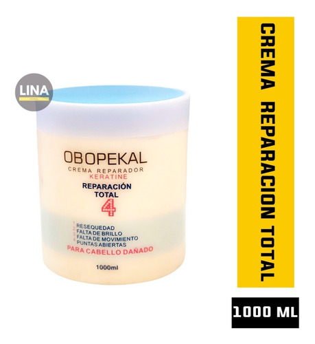 Crema Capilar Tratamiento Reparación Total 4 Obopekal