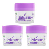 Antitranspirante Em Creme Herbíssimo 645010 Lavanda 55 G Pacote De 3 U