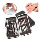 Manicure Pedicure Acero Inoxidable Estuche Set 12 Pcs 